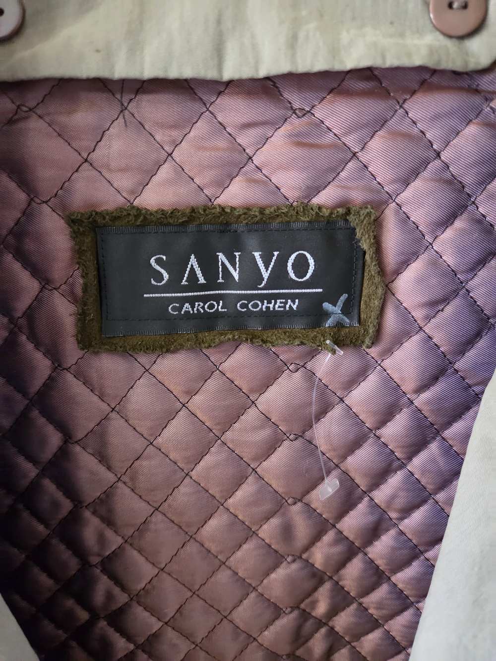 Sanyo Men's Classic Khaki Trench Coat - Picture 2 of 6